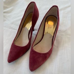 Michael Kors. Burgundy, suede heels. Size 9.5.